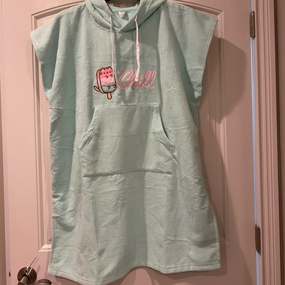 🌟Pusheen Box exclusive🌟 Hooded towel poncho. Bathing suit cover up/bath poncho